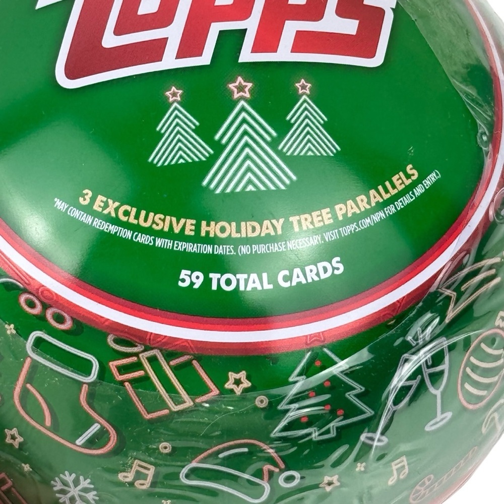 2024 Topps Holiday Tin Ornament MLB Baseball Collector Tin  NEW & SEALED - Picture 7 of 8